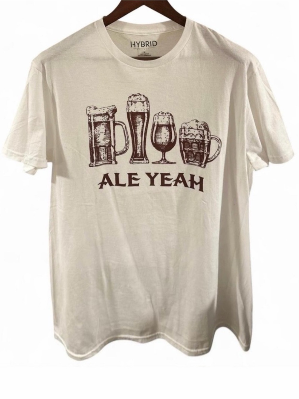 Funny Humor ‘Ale Yeah’ Beer Graphic T-Shirt Size Men’s Large (NWT)